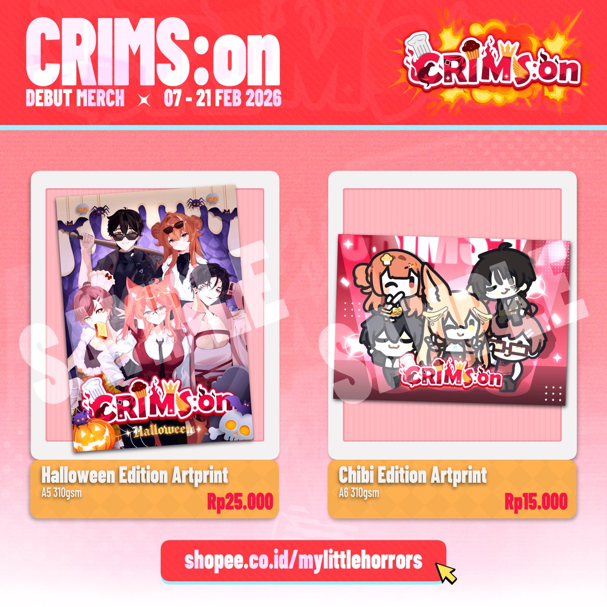 🔥 CRIMS:on DEBUT MERCH 🔥
⤷ id.shp.ee/P8qazzu

OPEN PRE-ORDER
07 - 21 Feb 2026
