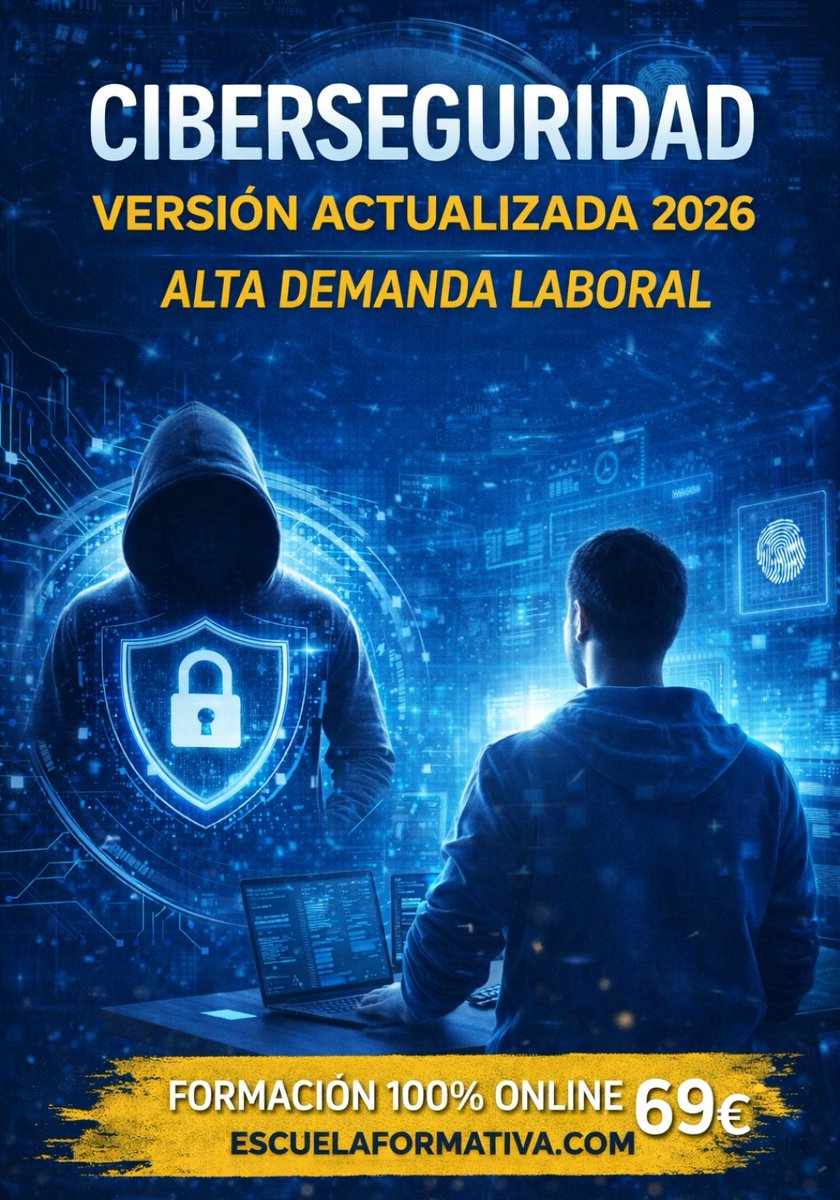 🛡️ Formación Online en #Ciberseguridad (actualizado 2026)
Especialízate en uno de los sectores con mayor demanda y salidas profesionales.
📲🎓Fórmate desde casa y da el salto profesional.
escuelaformativa.com/?s=ciberseguri…+

#ProtecciónDeDatos #curso #empleo #trabajo