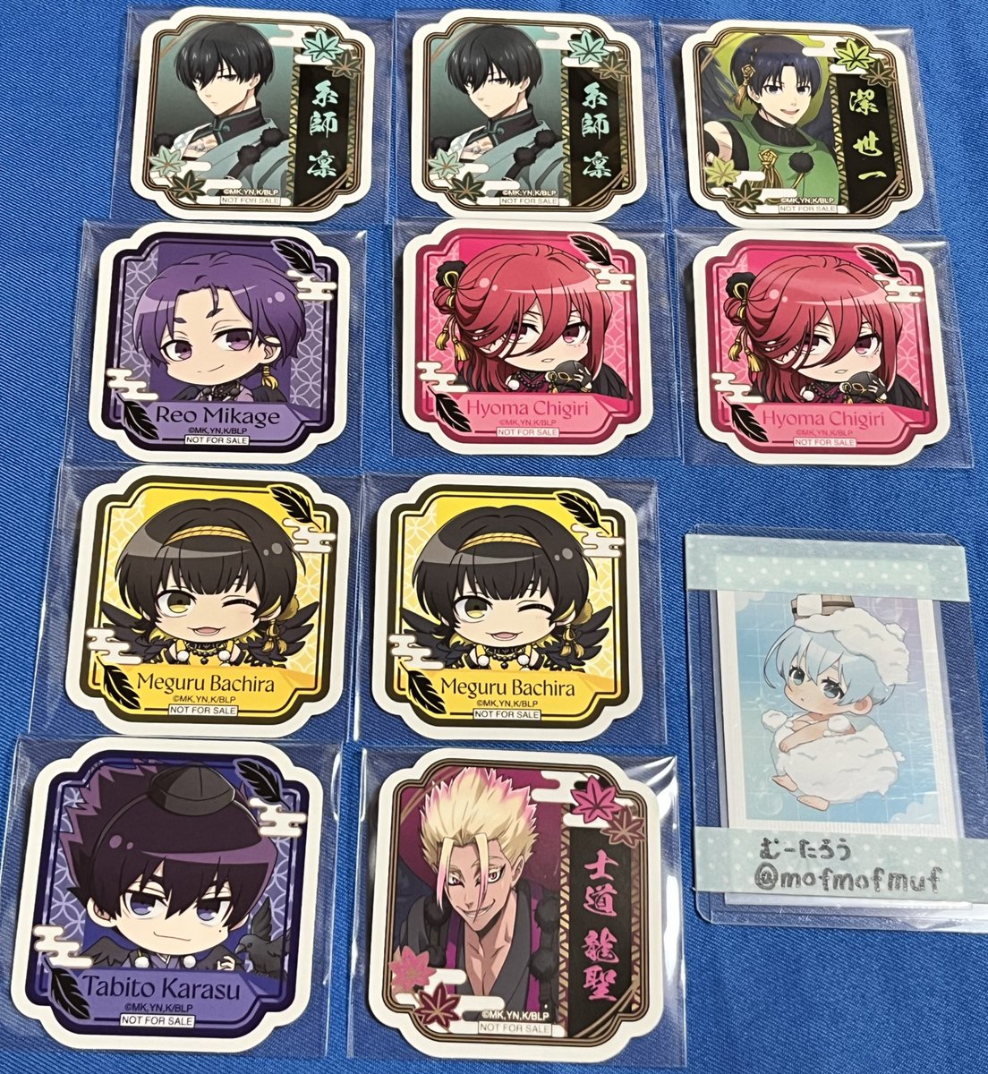 mofmofmuf's tweet image. 【交換】ブルーロック　ブルロ　スマイルベースカフェ　スマべ　天狗茶亭  特典　ステッカー

譲)凛2・潔・玲王・千切2・蜂楽2・烏・士道
求)凪(等身＞ミニキャラ)

郵送または11日池袋手渡し
お気軽にお声がけください