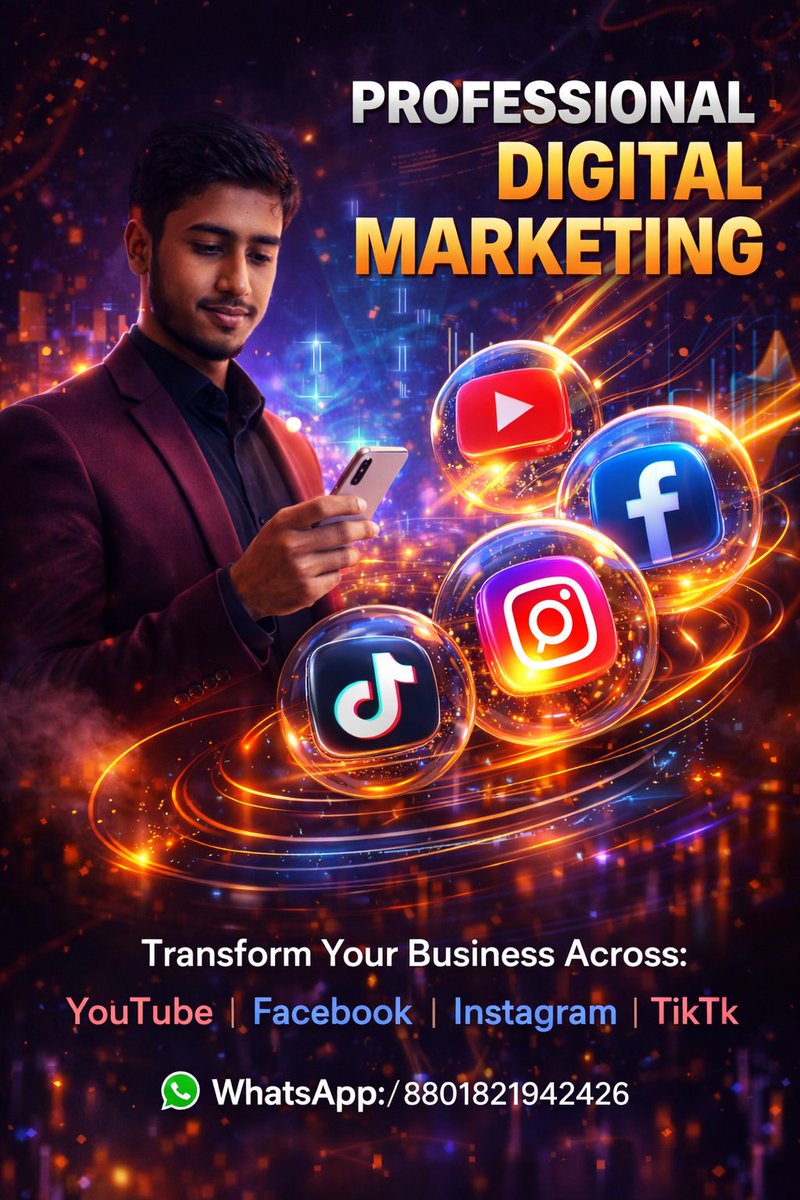 itssaiful_pro's tweet photo. 🚀 Grow your brand faster with professional digital marketing that delivers real results.
From social media growth to high-converting strategies, we help your business stand out online. More reach, more engagement, more sales—done the smart way.
📲 👉: https://t.co/O1eN2cgSAl https://t.co/YXzFlPvVzx