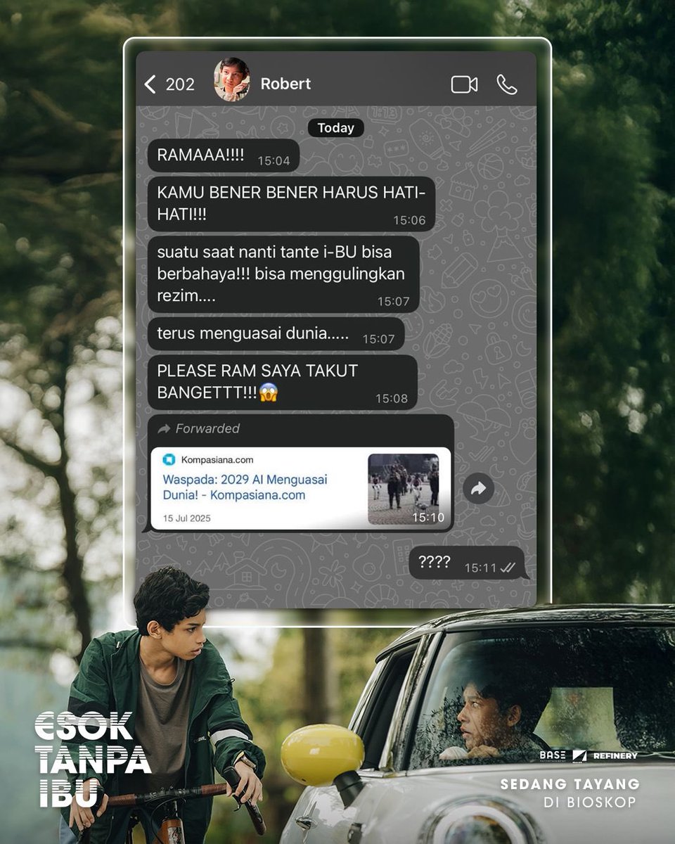 BaseEntID's tweet image. Mention temen kamu yang kalau chat suka bikin kamu ketawa 😂

Ajak dia nonton bareng Esok Tanpa Ibu di Bioskop yuk! 🫶

#EsokTanpaIbu #FilmEsokTanpaIbu