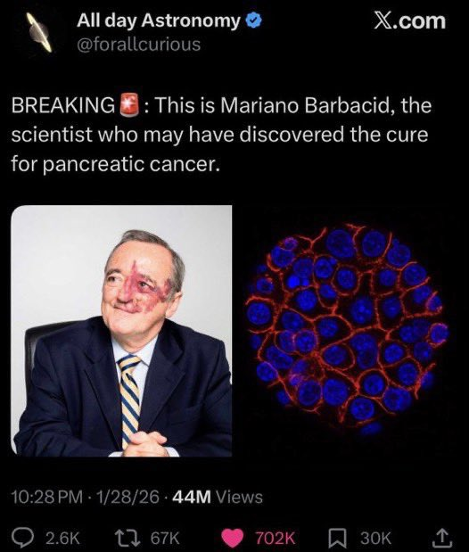 kimmonismus's tweet photo. If you want to be in a good mood and optimistic, read the following:

It's only February 8th, 2026, and by then we will have already:

- the first cure for HPV (Mexican doctors)

- the first cure for colon cancer (Korean scientists)

- a groundbreaking way to treat brain cancer (Israeli scientists)

- cured pancreatic cancer for the first time

- and, most recently, the first blood cancer patient successfully treated using CAR-T cell therapy

However: take it with a grain of salt. This does *not* mean we have universal therapies for everyone yet. But it clearly indicates that we are definitely moving in the right direction and that breakthroughs are increasing.