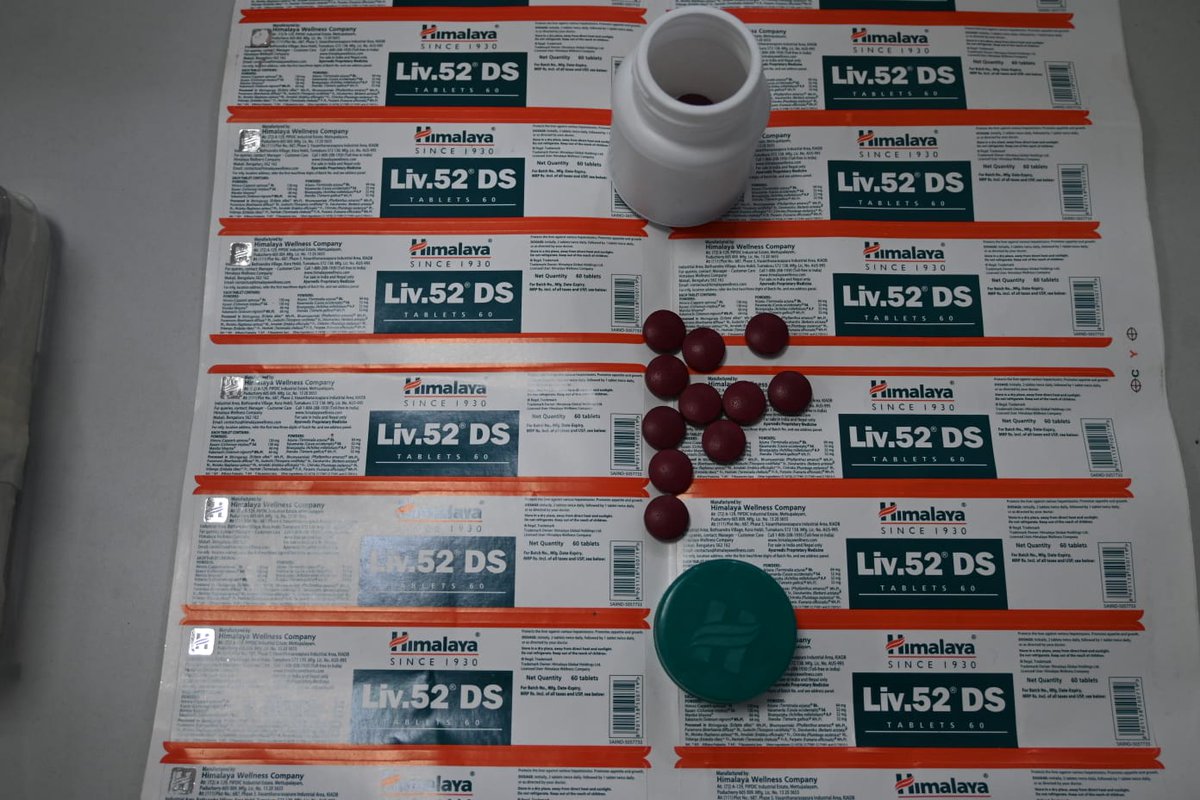 BREAKING: Ghaziabad Police bust major fake medicine racket! 5 arrested for  producing counterfeit Himalaya Liv-52 tablets, commonly taken for healthy  liver. Manufacturing in Sonipat, packaging in Meerut. Fake bottles,  wrappers & red