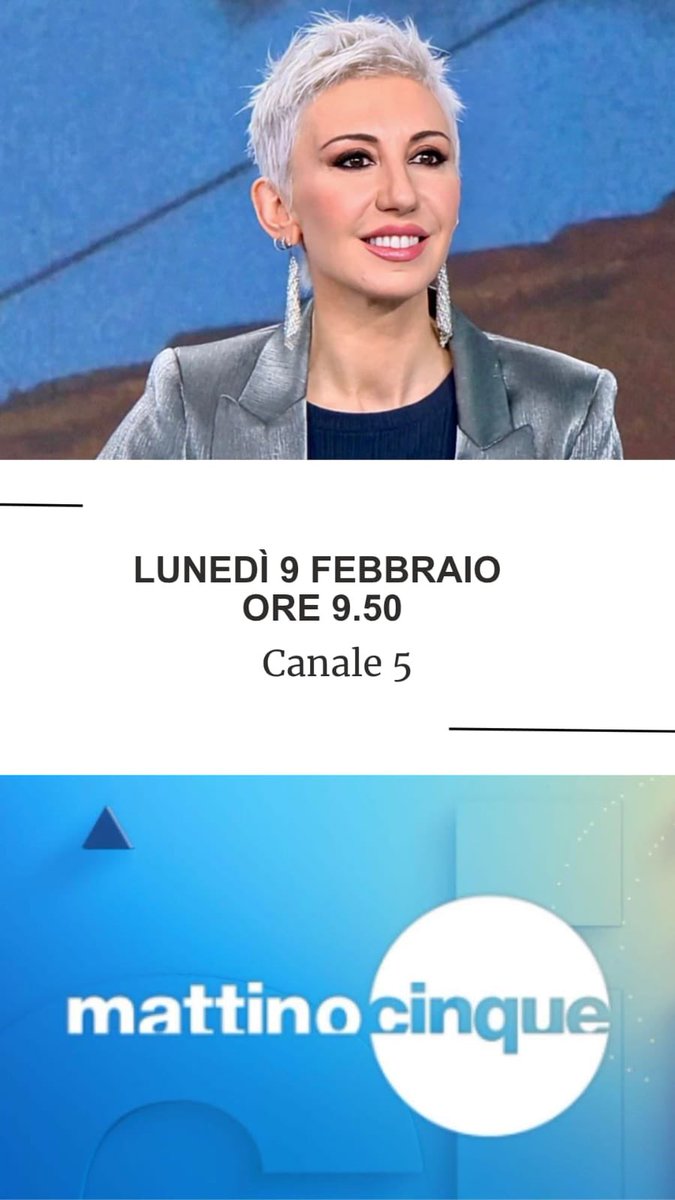 Vi aspetto domani a Mattino Cinque News su Canale 5 🌸🌸