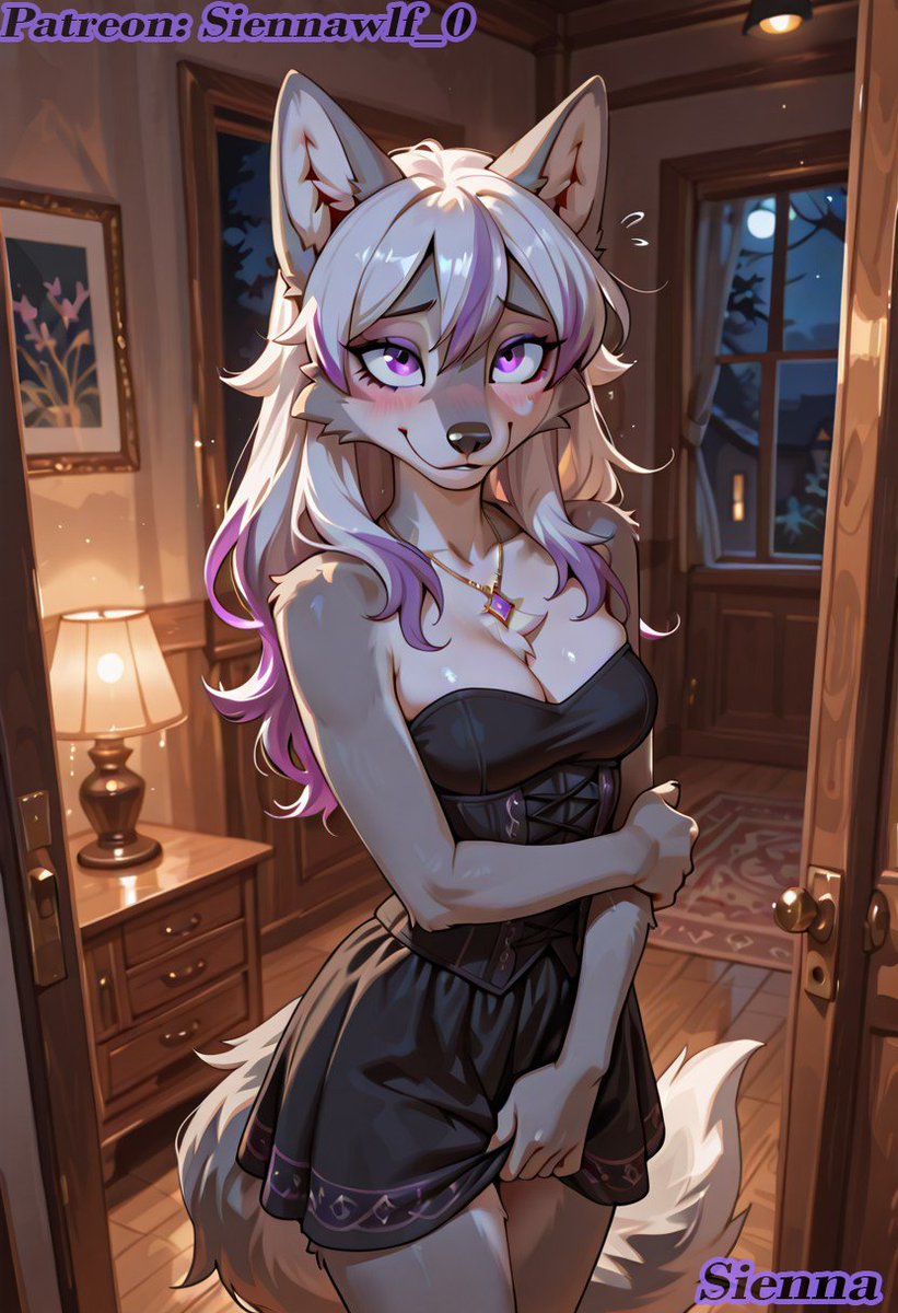SiennaWlf_0's tweet photo. Hey, my love, I’m ready to go out, but I’m kinda nervous… do I look good to you? 💜​🤍​😓​
#AIart #Furry #ケモノ https://t.co/EwQ1pJ0JwD