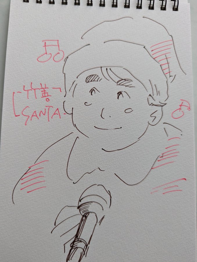 認知の人って自分の名前尋ねられても答えられないんです。けども配膳やら検温やらいつまでもその都度フロアスタッフに聞いてられないから即興で似顔絵描いて頑張って覚えたのです。(絵は竹善さんですが、ほら肖像権ってのがあるので利用者様は伏せます)