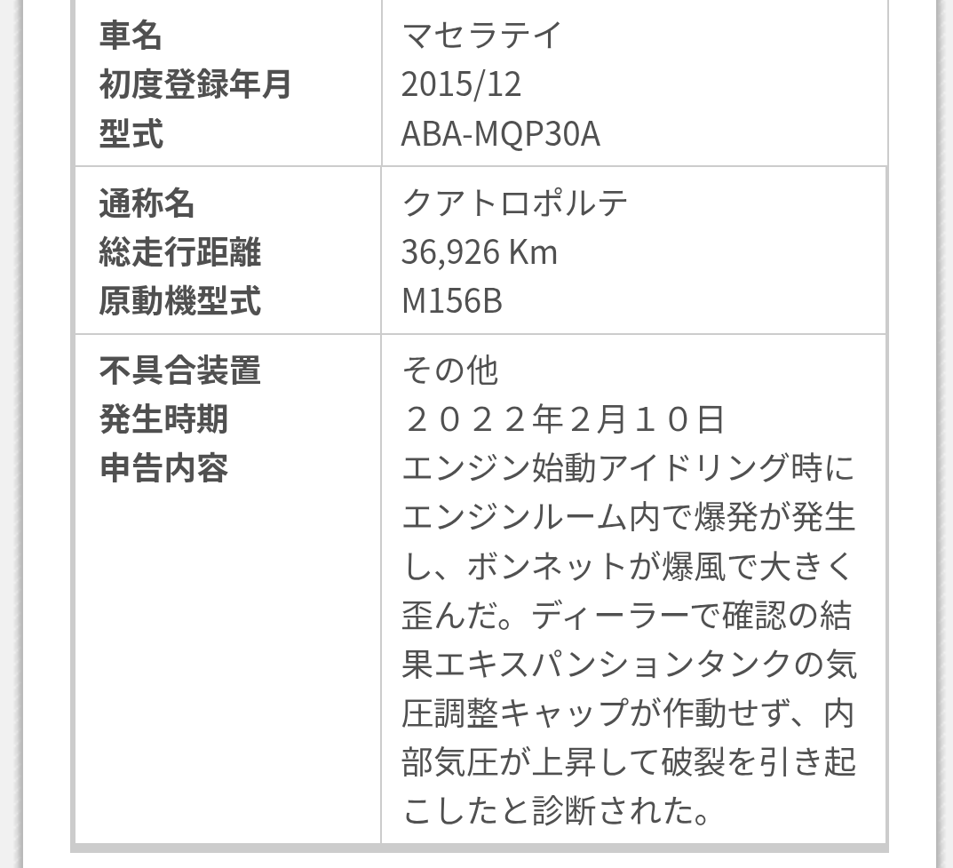 クワトロポルテの不具合笑った（笑えない）