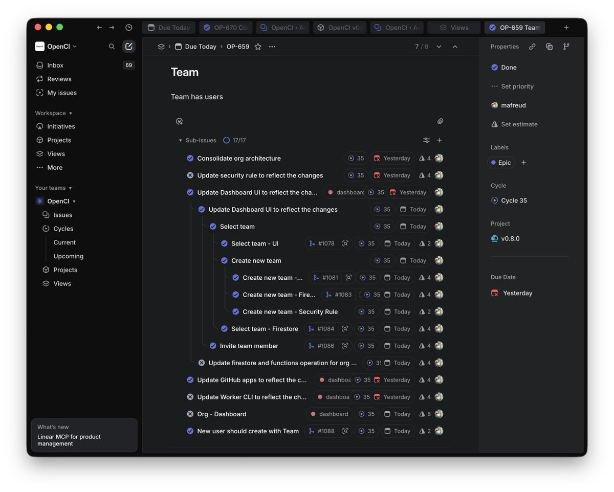 open_ci_io's tweet image. 🚀 OpenCI v0.7.1 — Teams are here!

You can now: 
👥 Create teams &amp;amp; invite members 
🔒 Scope workflows, secrets &amp;amp; build logs per team 
⚡ Get started instantly with auto-created personal teams

Open-source CI/CD, built for everyone.
github.com/open-ci-io/ope…

#OpenCI #CICD
