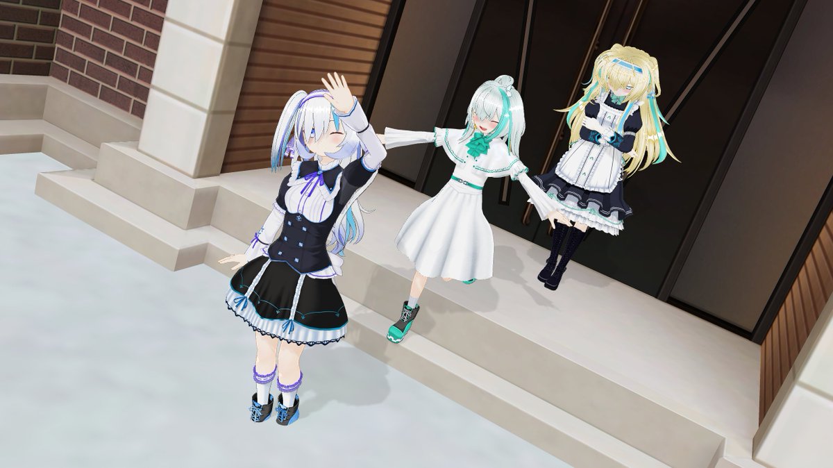 yukikoto_com3d2's tweet photo. #cm3d版深夜の真剣エディット60分一本勝負
#COM3D2_5
#CustomStudio
#遊季家の娘たち
お題 雪 庭 メイド服
「おー、積もったねー」
「雪だー!!」
「さっむ……あなたたち元気ね……」 https://t.co/yuOy3utARv