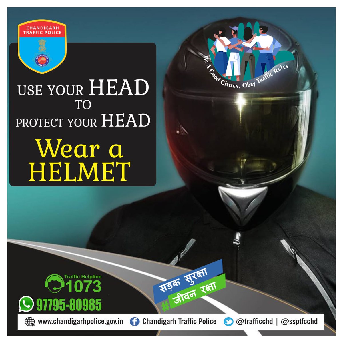 trafficchd's tweet photo. #everylifeisprecious
Safety Head Gear #helmet protect from #headinjury, always wear your Helmet when Riding two-wheeler!!
Don’t make your life tough, Be an inspiration for others.
#wearhelmet #protecthead #ridesafety #staysafe
#WeCareForYou https://t.co/o8loujQFkz