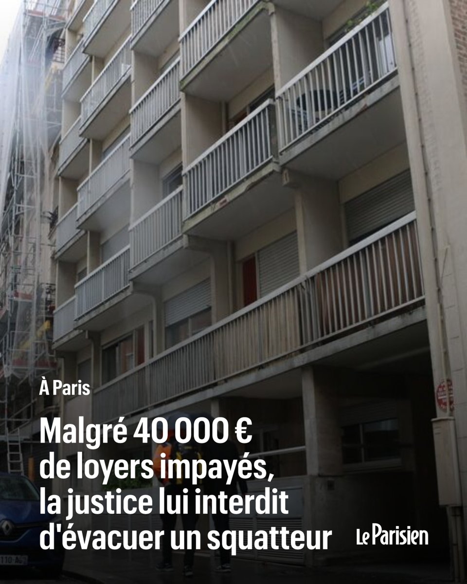 Chaque mois, Mickaël doit rembourser 1 700 € de crédit immobilier, pour un appartement «squatté» par un locataire, qui ne paye plus le moindre loyer depuis mai 2024.

Une procédure judiciaire est en cours afin de le faire expulser. Rien n’y fait

➡️ l.leparisien.fr/231J