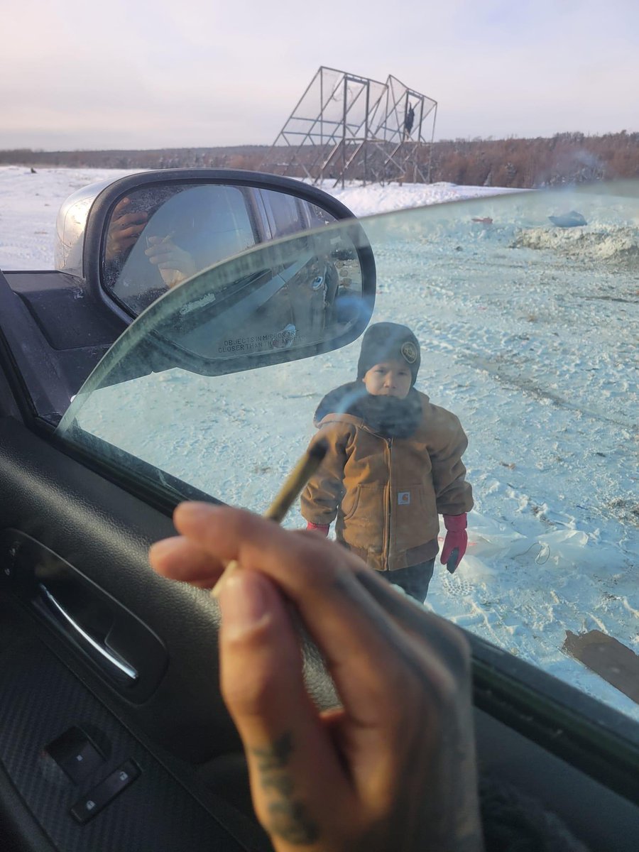 tufrick's tweet image. This whole "no smoking with kids in the vehicle" thing is ridiculous.. look at him he's just cold...