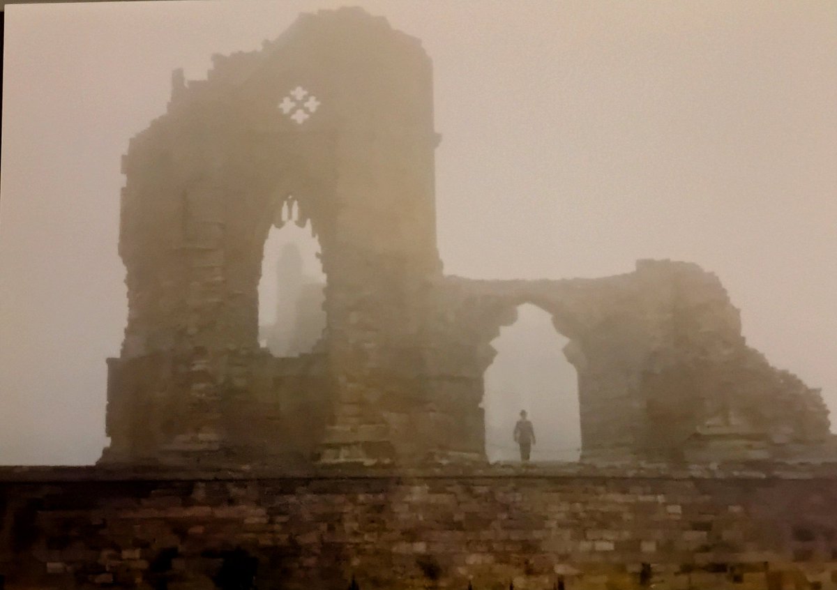 CarolinePo75107's tweet image. Whitby Abbey 2004.  A misty and deserted scene until an Edwardian type figure emerges from the fog.  I had the camera at the ready so managed to get a capture before he vanished into the mist.
#Whitby
#Ghosts #Spooky
#Yorkshire