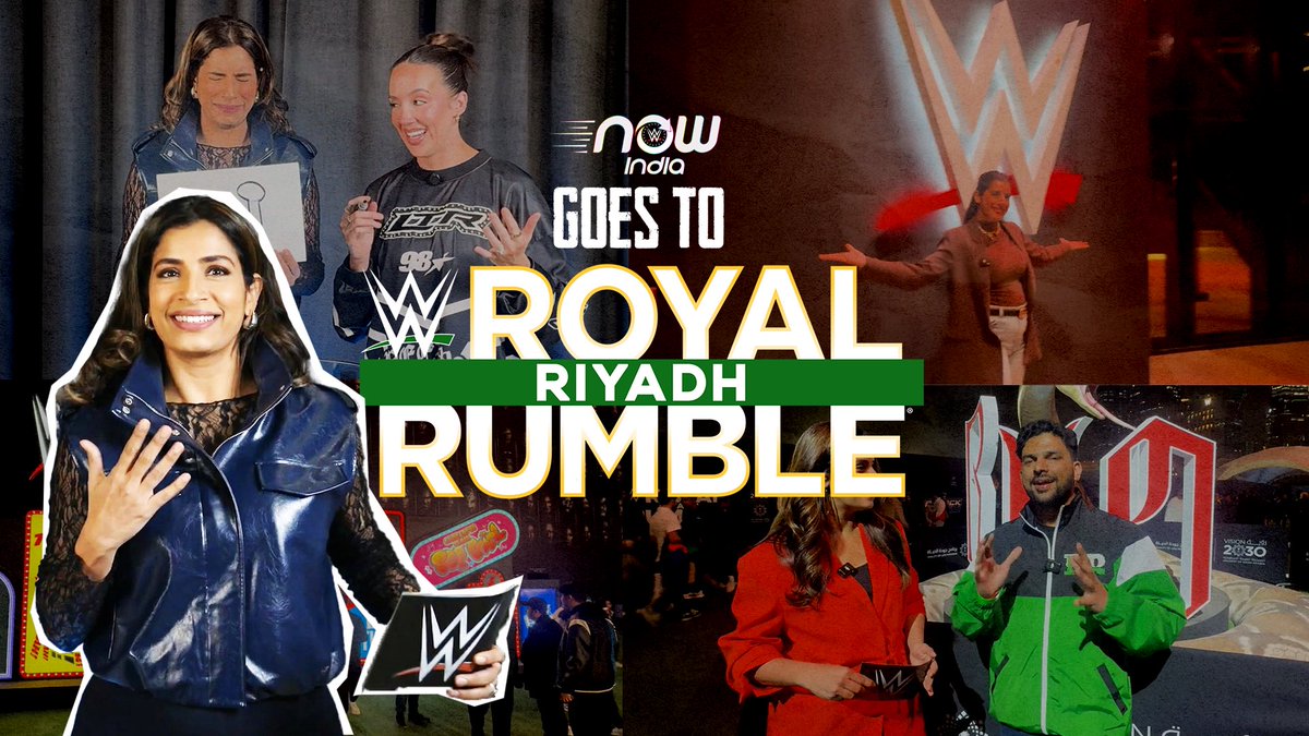 WWEIndia's tweet image. #WWENowIndia host @Ga3lyn takes you inside the #RoyalRumble in Riyadh for an unforgettable experience! ✨ 

👉 youtu.be/mzkB1PKL2-w