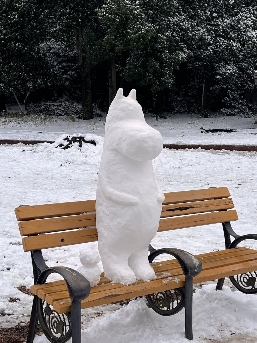 maruasahina's tweet image. 井の頭公園にムーミンおった