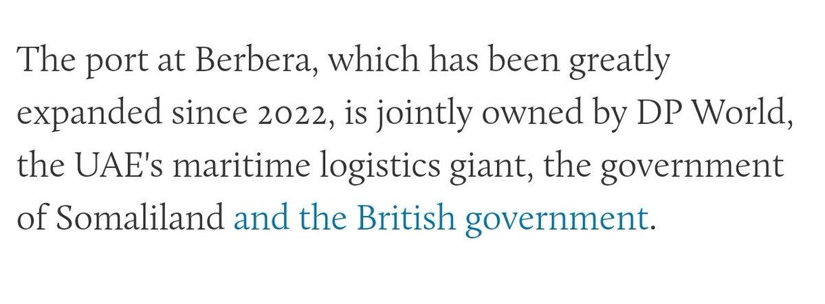 No <a href="/MiddleEastEye/">Middle East Eye</a>, the port of Berbera is NOT jointly *owned* by Somaliland and others. It is jointly *run* by Somaliland and others.