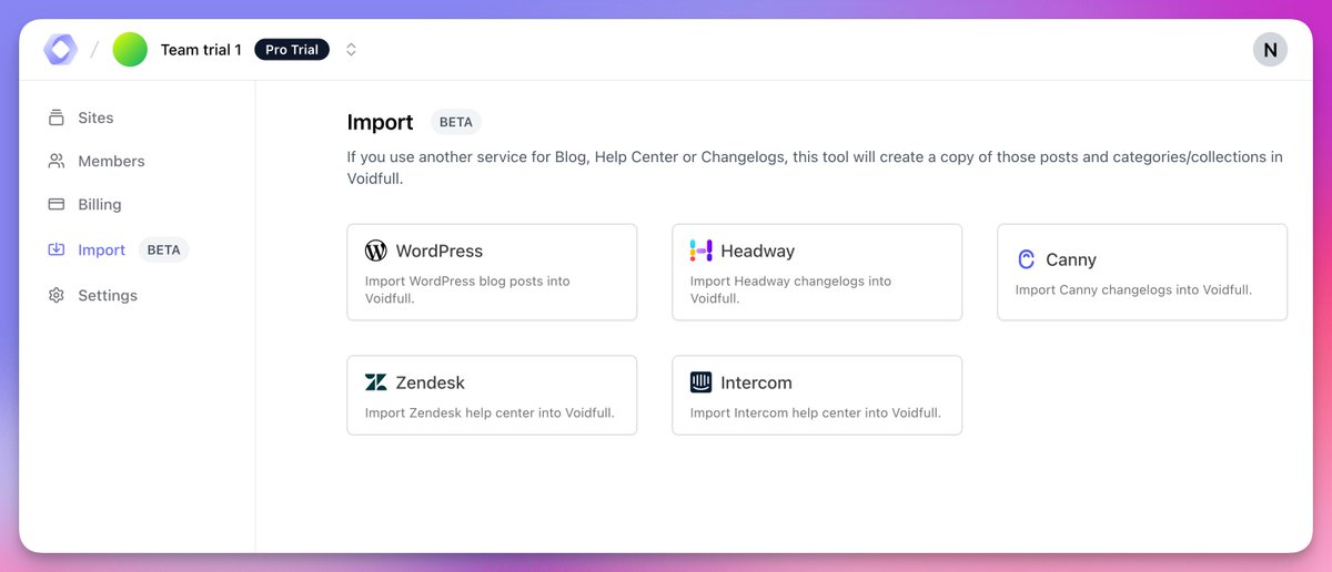 mittalyashu77's tweet photo. Past few weeks, we were able to ship data migration features from various software to Voidfull.

https://t.co/BoF1FaGbKG https://t.co/CK8IM7p7x2