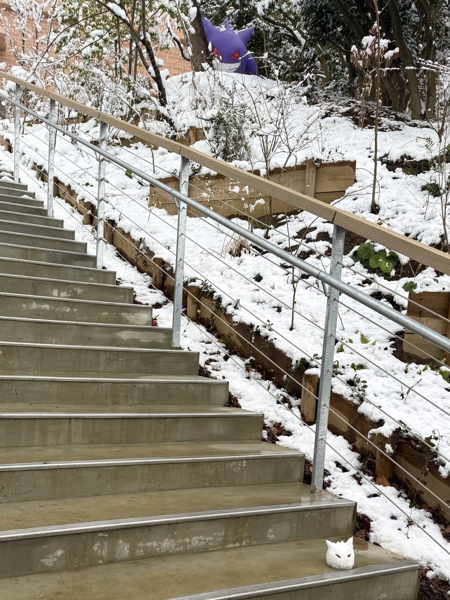 今日めっちゃ雪やったし、ポケパークのポケモンフォレスト内で雪限定のポケモン居るかな？て探したけど会えなかったかわりに、キャストさん達の手作りポケモン雪だるま達が色々な所に居て、それを見付けるのが楽しかったです⛄️寒くて大変やったけど心はほっこりしました⛄️