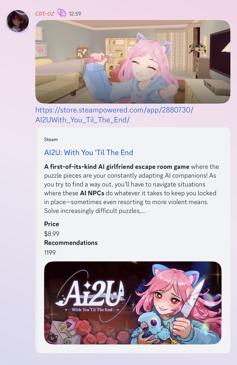 « j’ai trouver un jeu qui me fait trop penser à toi » 
le jeu en question :