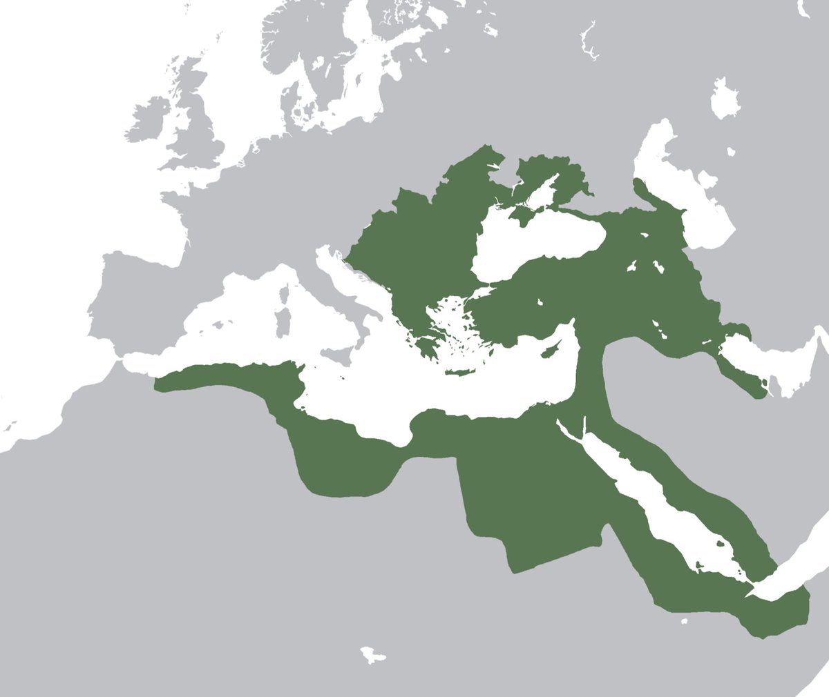 Countries that were once part of the Ottoman Empire:

🇹🇷 Turkey  
🇬🇷 Greece  
🇷🇴 Romania  
🇺🇦 Ukraine 
🇪🇬 Egypt  
🇸🇦 Saudi Arabia
🇮🇱 Israel   
🇸🇾 Syria
🇧🇬 Bulgaria  
🇲🇰 North Macedonia  
🇷🇸 Serbia  
🇲🇪 Montenegro  
🇧🇦 Bosnia and Herzegovina  
🇽🇰 Kosovo  
🇦🇱 Albania  
🇭🇷 Croatia