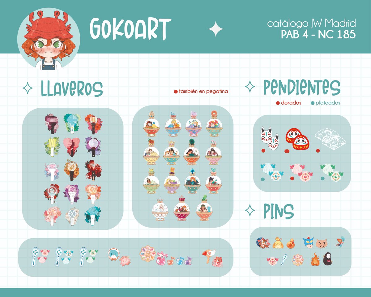 gokoart__'s tweet photo. @JW_Arte Hoola ✨🫧🎀  Soy Goko y podréis encontrarme este año en el 𝗣𝗮𝗯𝗲𝗹𝗹𝗼́𝗻 𝟰 𝗡𝗖 𝟭𝟴𝟱. Llevo cositas nuevas que, la verdad, me hacen mucha ilu y espero que os gusten tanto como a mi ! 
Podéis reservarme lo que queráis hasta el jueves 12

Nos vemos prontito 💗 https://t.co/e7Kj58jJt5