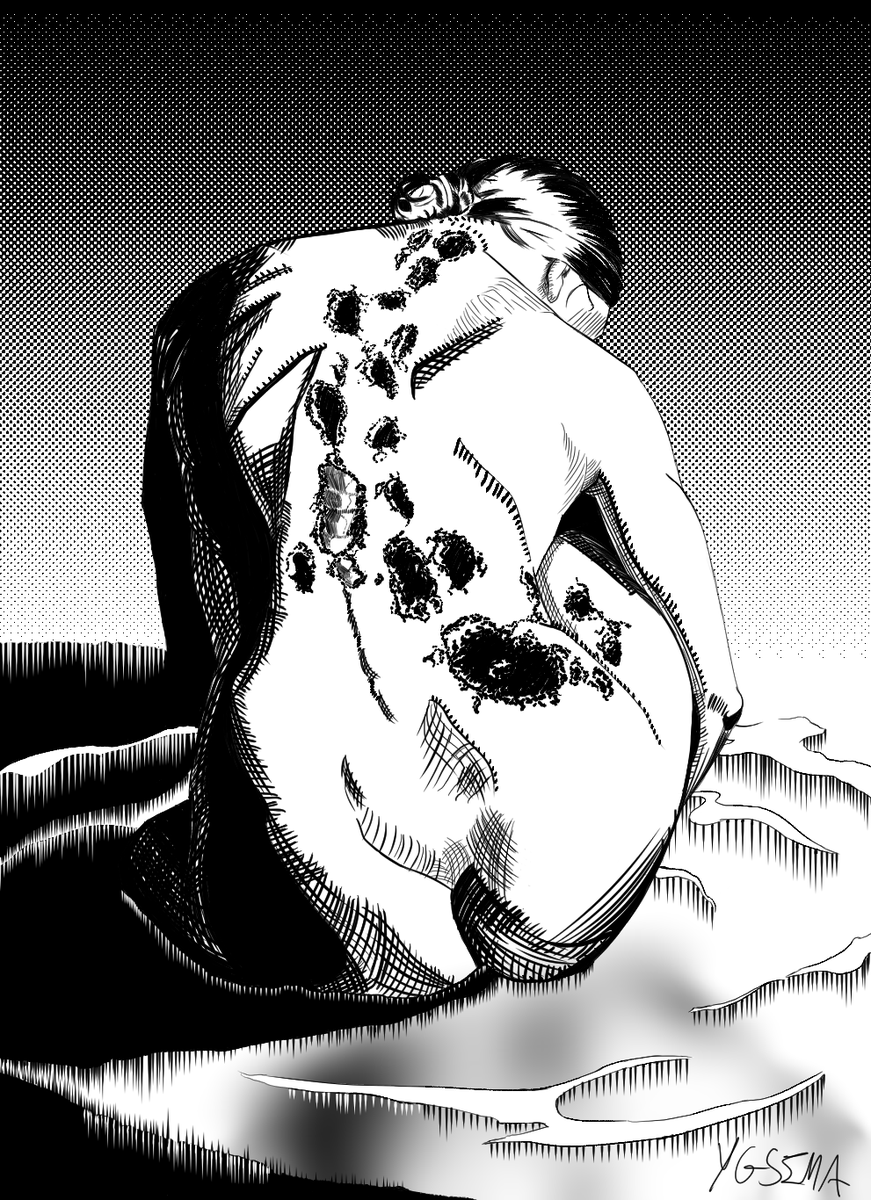 ygbsima's tweet photo. Wanted to draw some rot and practice inking.
#art #digitalart #digitalink #OC #horror #illustrationart https://t.co/UcNL1vIDVB