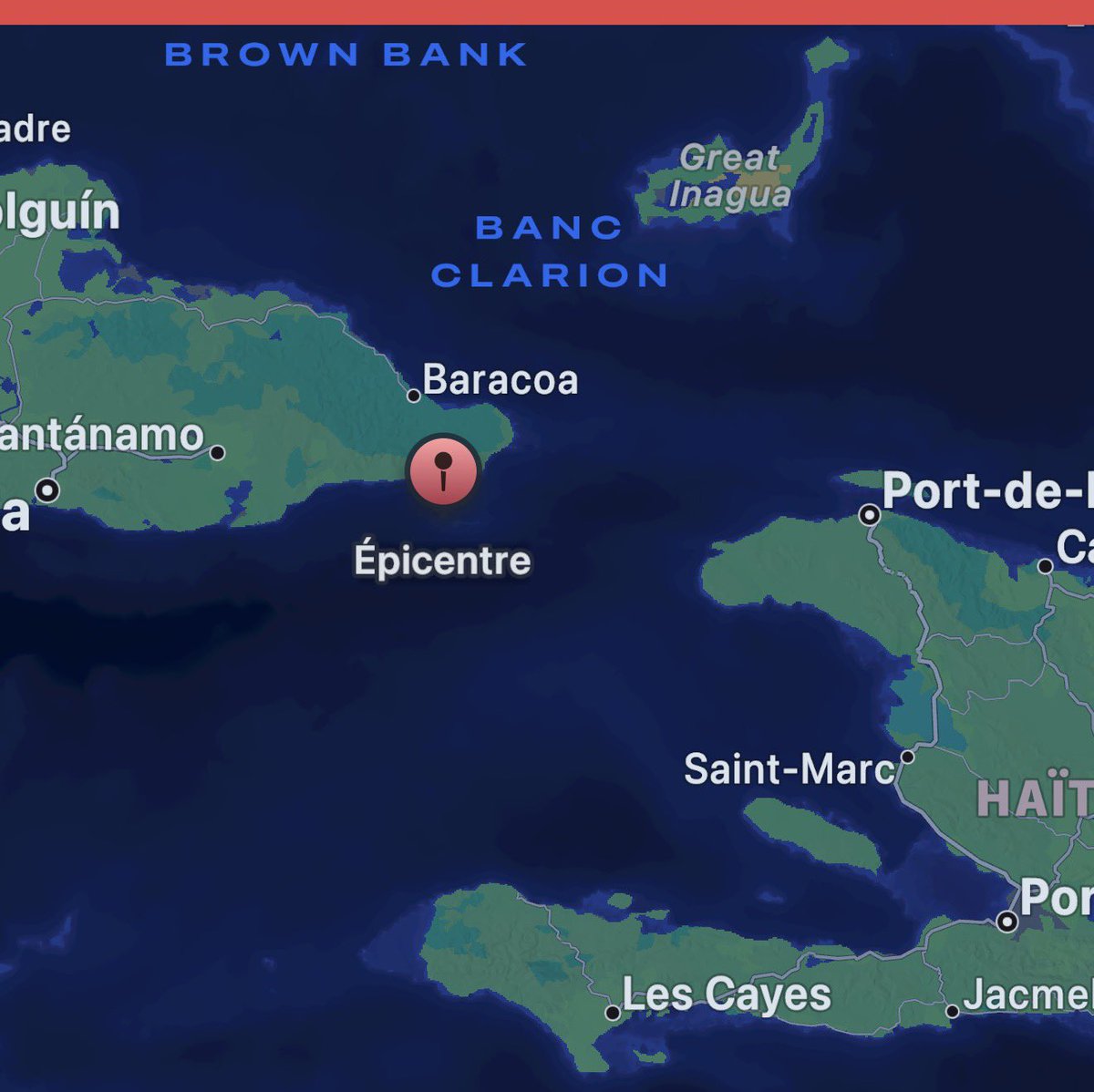 Un tremblement de terre de magnitude 5,50a été enregistré ce dimanche matin vers 7h à Cajobabo, dans la région de Guantánamo, à l’est de Cuba. La secousse a été ressentie jusqu’à Jérémie, où plusieurs habitants ont rapporté des moments de panique.
