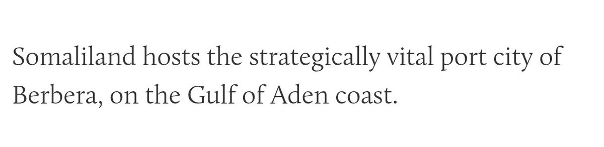 And no, Berbera port is NOT *hosted* by Somaliland, it *belongs* to Somaliland.