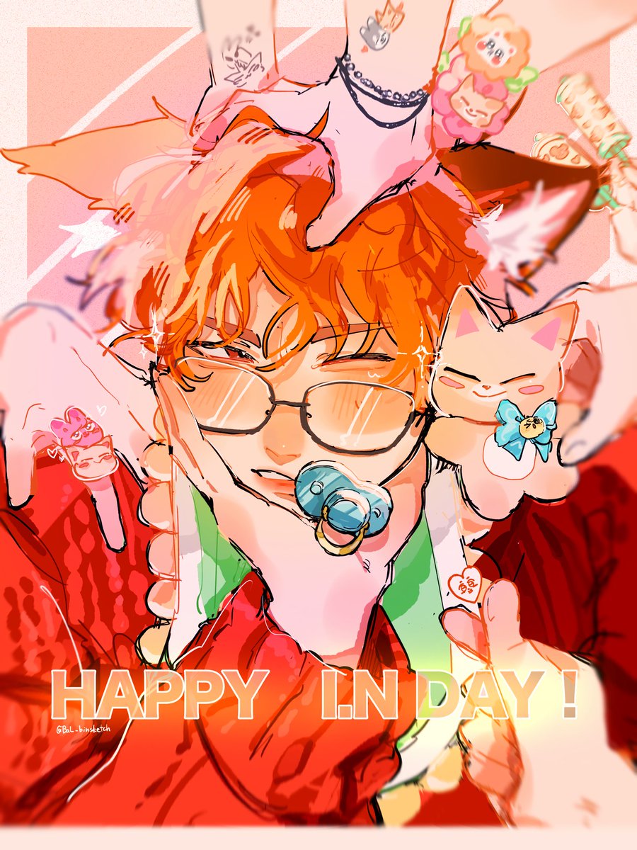 BaL_binsketch's tweet image. I’m not a baby anymore!🦊
(もう赤ちゃんじゃないもん！)
 #HappyINDay   #Straykids  #I_N