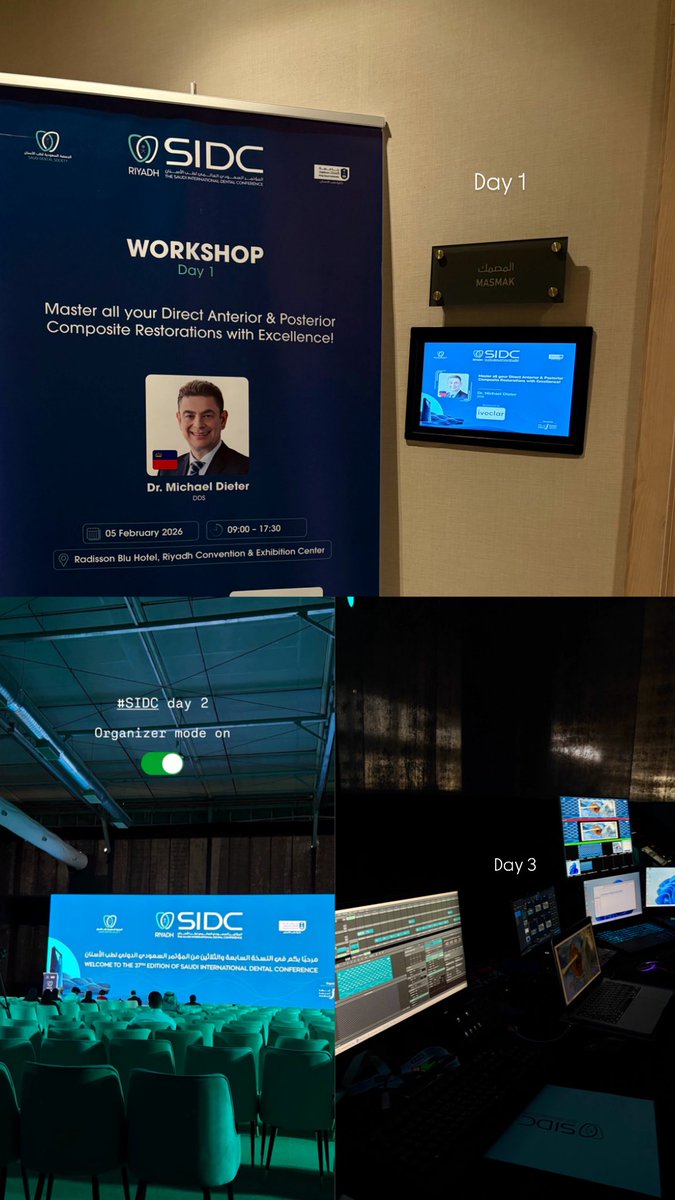 AlGhamdiFMH's tweet photo. Honored to have been part of the Scientific Committee for the largest edition of #SIDC2026
Huge thanks to the committee for giving me the opportunity to contribute.
A truly rewarding experience, learning, connecting, and being part of such a successful event in dentistry✨ https://t.co/Mh1Zx3j5L9