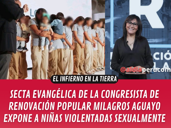 aldiaperupe's tweet photo. #HECHOS: Niñas violentadas por violadores son presentadas como experimento social por la pastora evangélica Milagros Aguayo como trofeos a exponer. Según se informa su secta evangélica es financiada por Israel. #AyudenAEsasNiñas!

renovación popular, #Pajagate  Milagros Jauregui https://t.co/4sb1qj9eJw