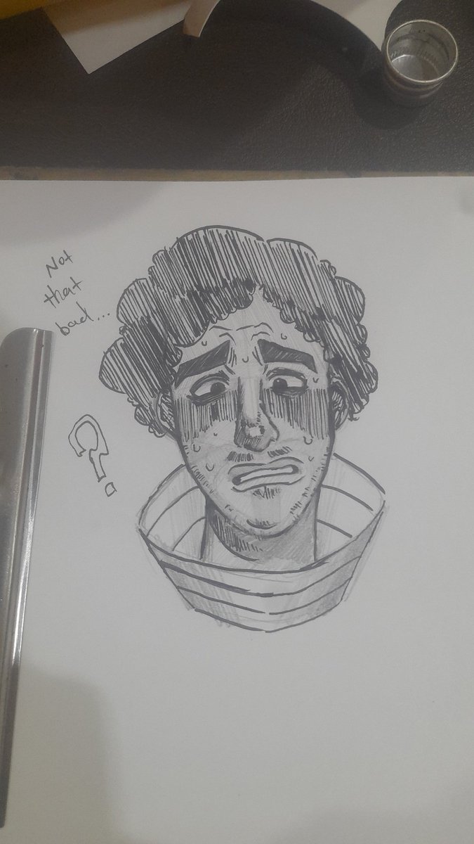 My first ink work in a while, and it's Hector

I haven't drawn in 2 something weeks, so I kinda forgot he had a crooked nose

#hectordateeverything