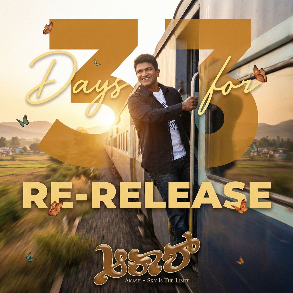 PRKcultARK's tweet photo. A journey of hope, love and laughter!

33 days for #AkashReRelease 😍

#DrPuneethRajkumar 👑 https://t.co/yDDzVzivsl