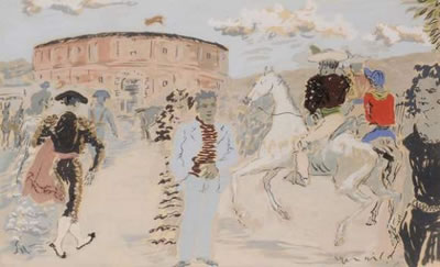 Pues ya está, se trata de Roger Wild, firmado RW y abajo Roger Wild.
He probado varias IAs, lo más gracioso es que decían que el autor era Picasso o Dalí.