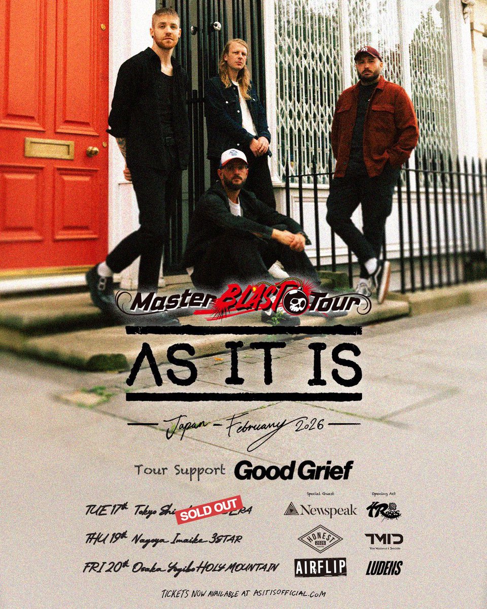 filmed a music video yesterday and fly out to japan a week today!!! first shows of 2026 - we’re kicking into gear.