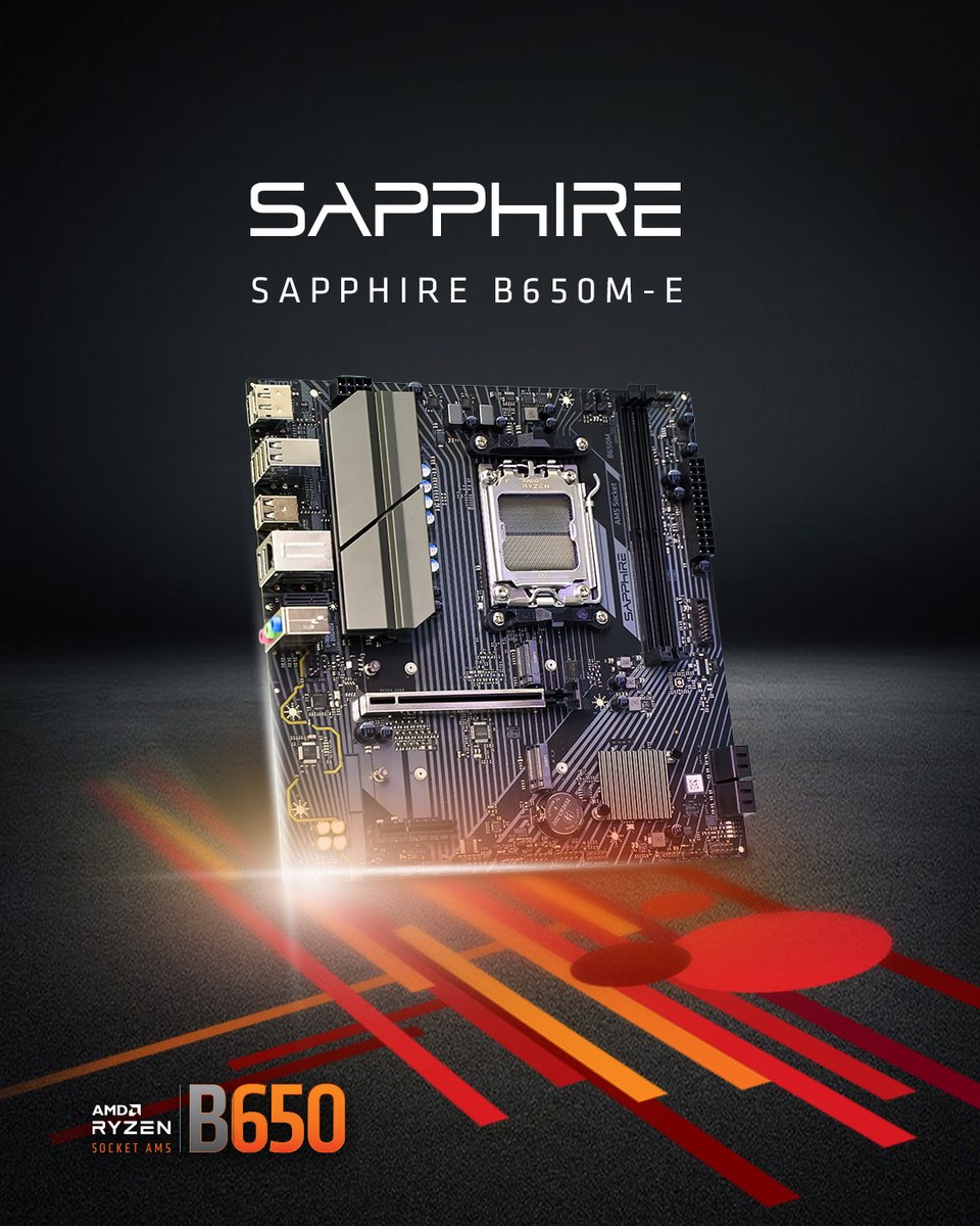 No frills, just function. The SAPPHIRE B650M-E is your cost-effective ticket to a solid system build.
.
.
#MB #Motherboard #AMD #AM5 #B650 #gaming #hardware