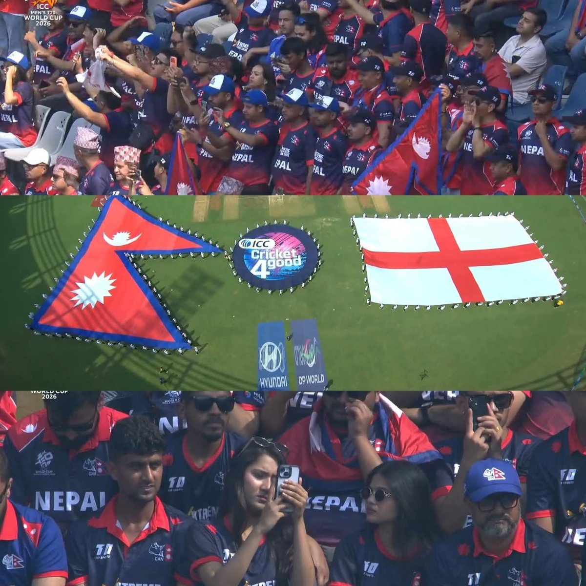 वानखेड़े स्टेडियम में नेपाल और इंग्लैंड का मैच चल रहा है
नेपाल से काफी मात्रा में दर्शक इंडिया में मैच देखने आए हैं 
जो अपनी टीम का हौसला बढ़ा रहे हैं  
 बता दें कि 
 T20 वर्ल्ड कप में नेपाल की टीम अभी नई-नई है
#ENGvsNEP
#NepalCricket 
#T20WorldCup2026 
#NepvsEng
