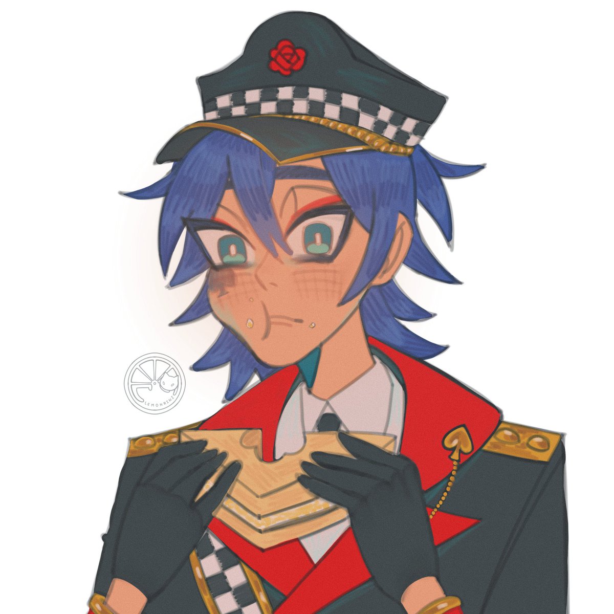 When Officer Deuce Spade got caught eating while on duty, he almost got a scolding from his supervisor until he offered his egg sandwich. The pathetic look on his face made his supervisor feel bad and let him off the hook