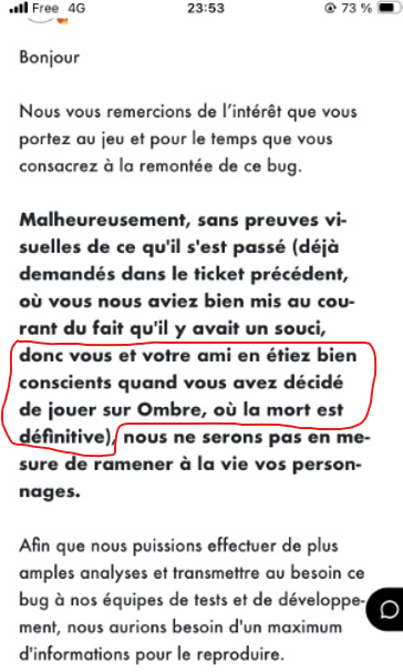 SAPEUH's tweet image. il meurt sur ombre contre le comte harebourg à cause d'un bug de DOFUS, la réponse d'ankama les goat 🥹