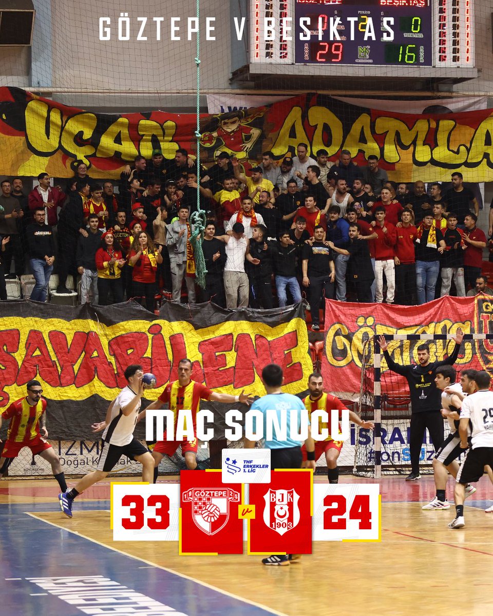Maç sonucu:

Göztepe’miz 33-24 Beşiktaş

#GöztepeHentbol #UçanAdamlar