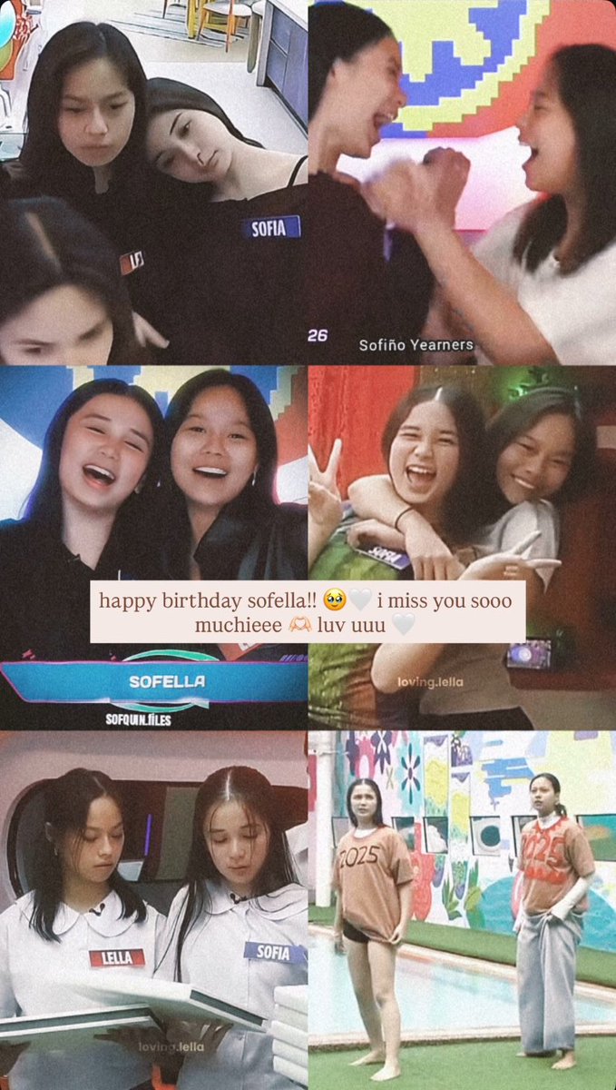 “happy birthday sofella!! 🥹🤍 i miss you sooo muchieee 🫶🏻 luv uuu 🤍”

• sofiapablo’s ig story &amp; fb post!

HAPPY LELLA DAY

#SofiaPablo | Sofia Pablo