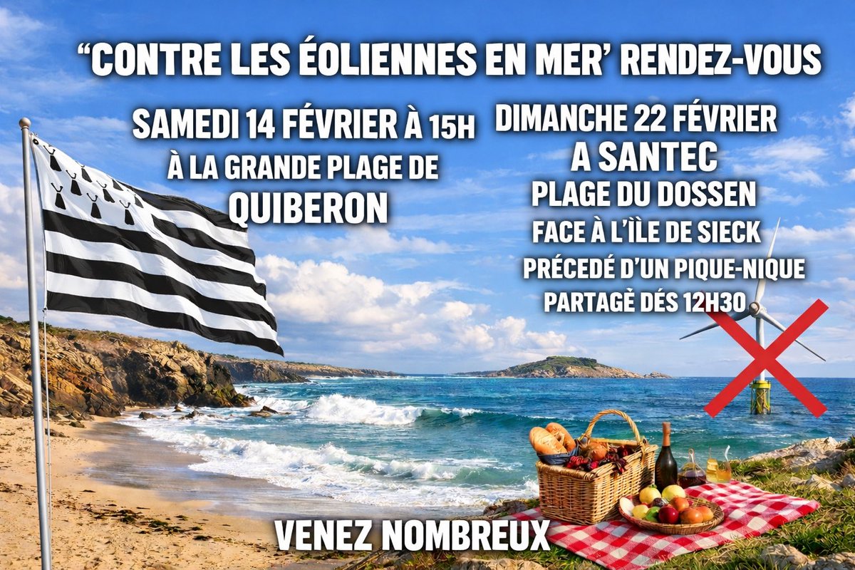 Contre les éoliennes en mer, venez nombreux ✊🏻