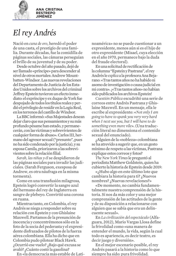Gracias por leer <a href="/elespectador/">El Espectador</a> 🗞️📰✒️🩶 8/8
#Epstein #EpsteinFiles
elespectador.com/opinion/column…