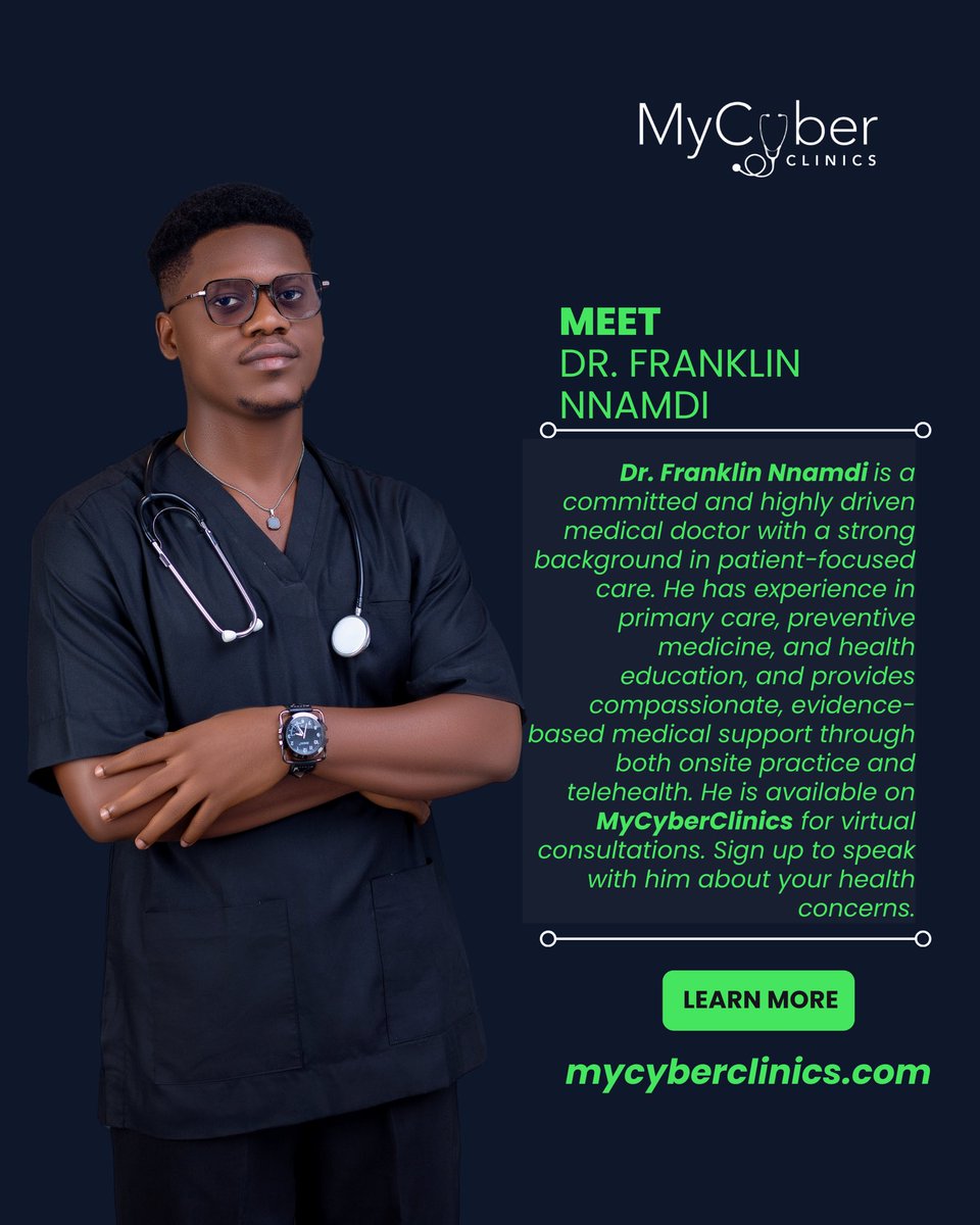 mycyberclinics's tweet photo. Quality care should be accessible, timely, and patient-focused.
Your health matters, and support should be easy to reach.
Speak with a qualified doctor today.
๐ Sign up on https://t.co/atrKyGLKGY to book a consultation.
#DoctorSpotlight
#MyCyberClinics
#MeetTheDoctor https://t.co/bfoyOGtZ7V