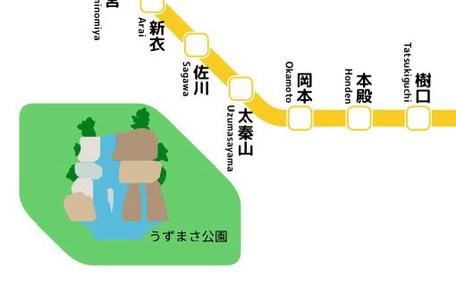 公園の絵が完成したーーー！！！
#架空路線図