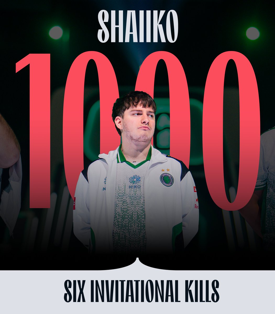 R6esports's tweet image. The Man, The Myth, The Legend 👑

@Shaiiko_ has just earned his 1000th kill at Six Invitationals ✅