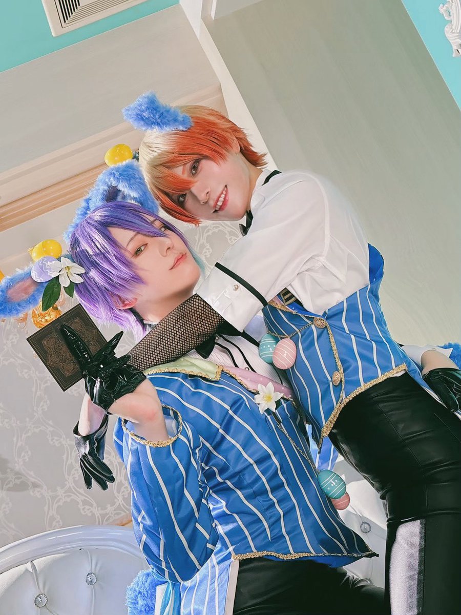deka_i_deka_i's tweet image. コスはイースターバニーボーイ衣装でした‼️今回はコススペなかったので写真ないので代わりに前撮ったやつ😄👊🐰