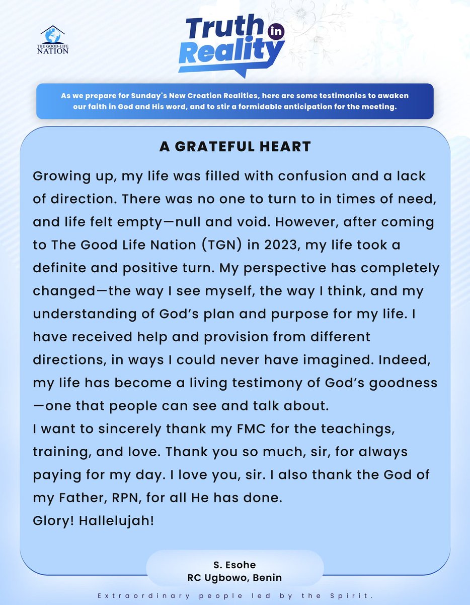 The God of RPN is still working wonders!
Testimonies to stir your faith and confidence in God 🔥🔥🔥