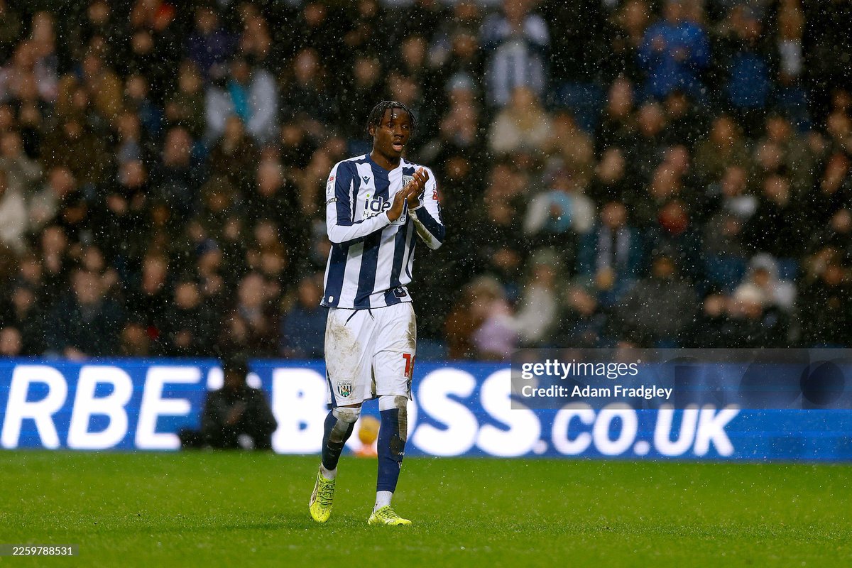 First appearance for Jimoh-Aloba 💙 #WBA