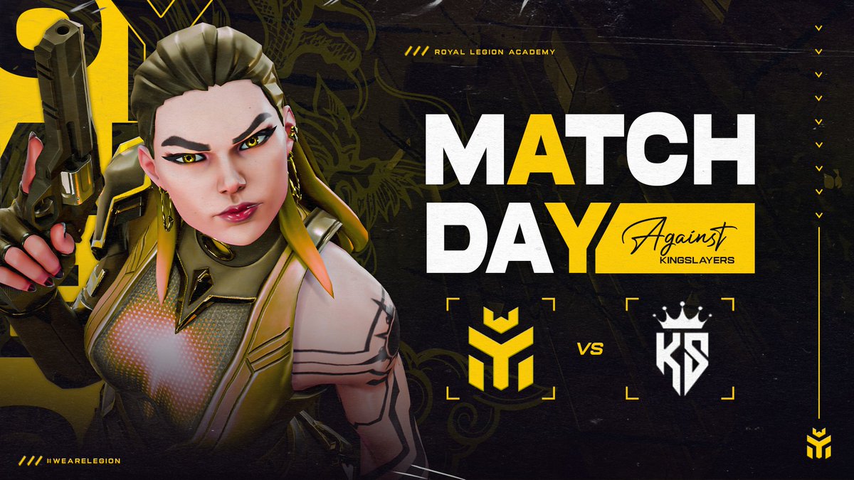 Our Academy goes in to the 1-0 Swedish League bracket today 🔱

🆚 #kingslayers
🕕 18:00 CET
⚔️ BO3

#WEARELEGION //  <a href="/RIVALSLEAGUEVAL/">RIVALS VALORANT</a>